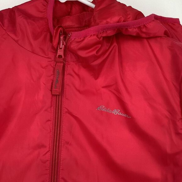 Girls Eddie Bauer reversible Ombre Puffer Jacket pink large (13/16) - Picture 7 of 9
